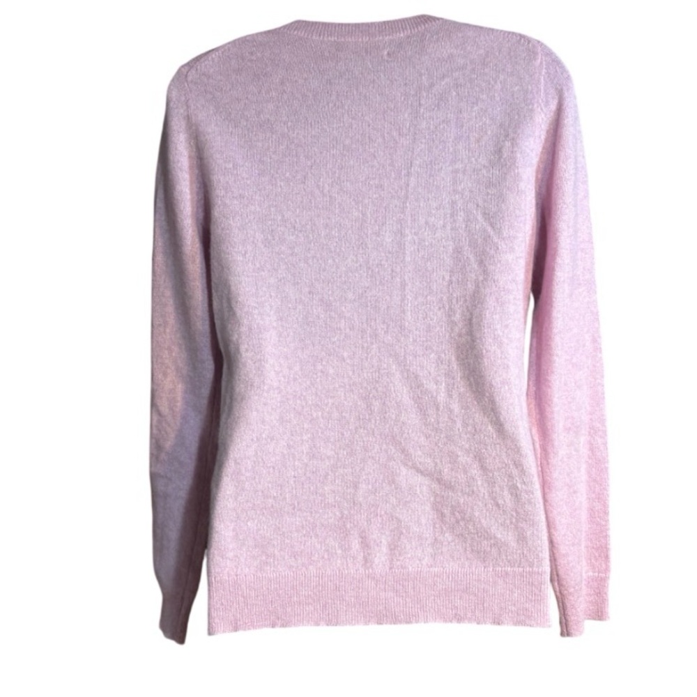 CASHMERE PINK Charter Club Pure V-Neck Sweater in the color Chantilly small - Picture 3 of 5